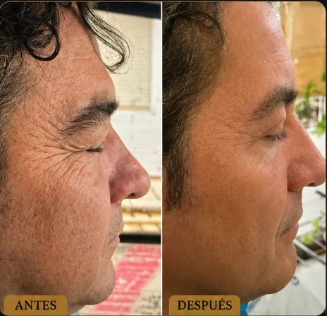 Antes y después · rejuvenecimiento facial