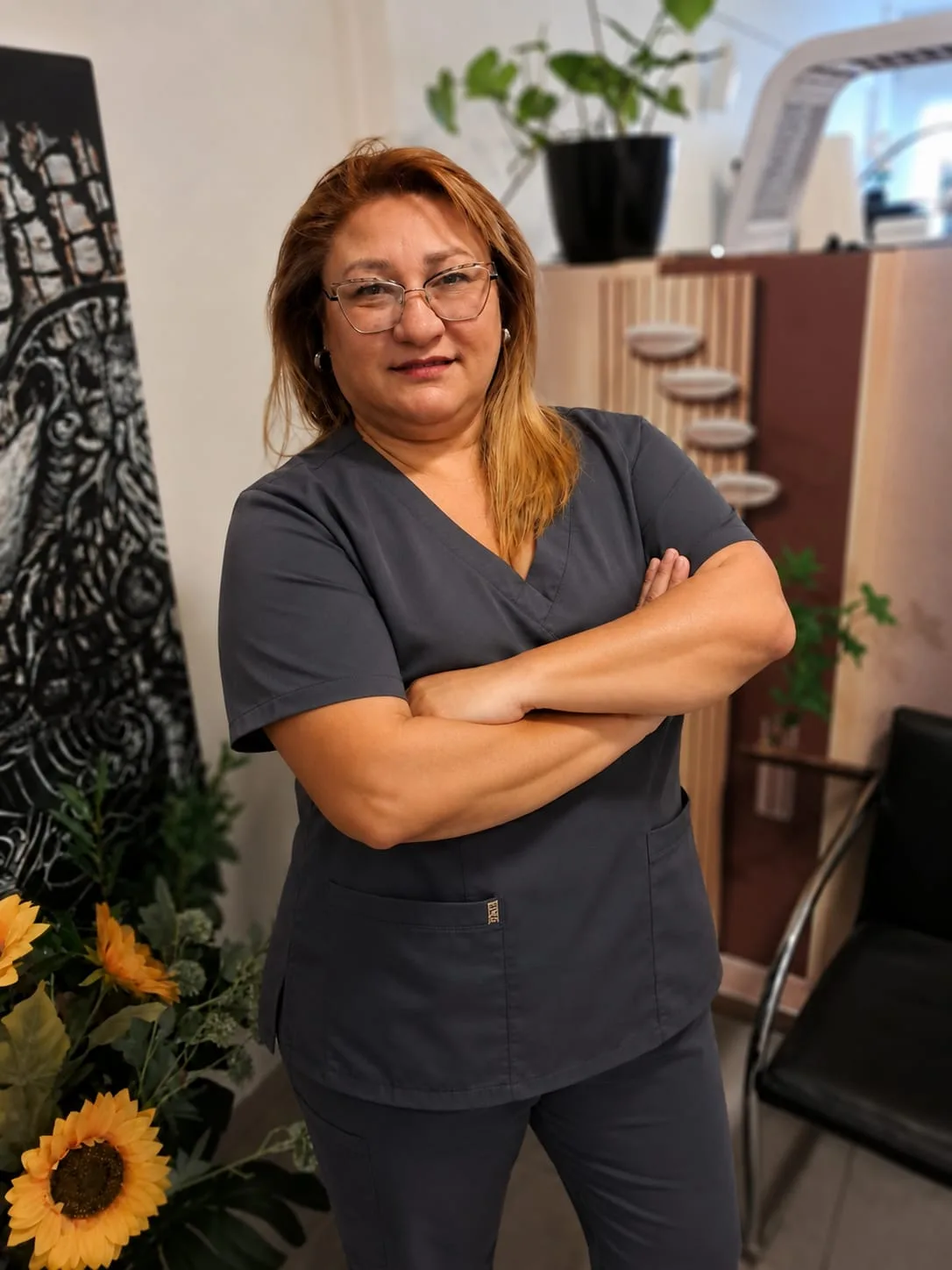 Laura, cosmiatra en la sede Microcentro
